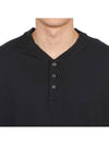 Tacting Piquet Buttoned Short Sleeve T-Shirt Black - CP COMPANY - BALAAN 6