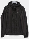 Triangle Logo Hoodie Zip Up Jacket Black - PRADA - BALAAN 2