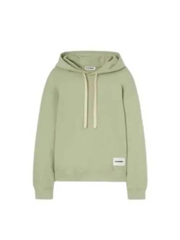 Plus Logo Patch Popover Hoodie Green - JIL SANDER - BALAAN 2