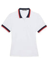 Women's Pleated Collar Tech Short Sleeve Polo Shirt White - G/FORE - BALAAN 2