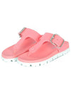 Buckle Rubber Flip Flops Pink - PRADA - BALAAN 2