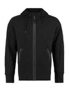 Diagonal Raised Fleece Goggle Hooded Jacket Black - CP COMPANY - BALAAN 2