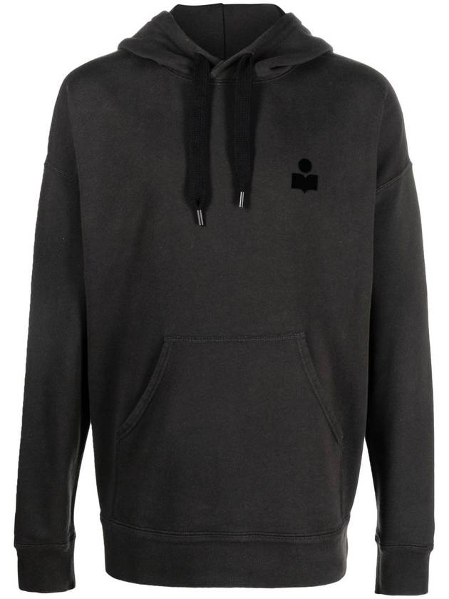 Malek Logo Hoodie Faded Black - ISABEL MARANT - BALAAN 1