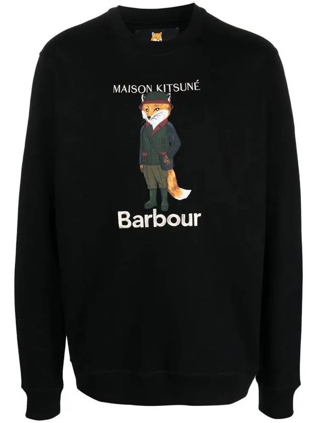 Logo Print Sweatshirt Black - BARBOUR - BALAAN 3