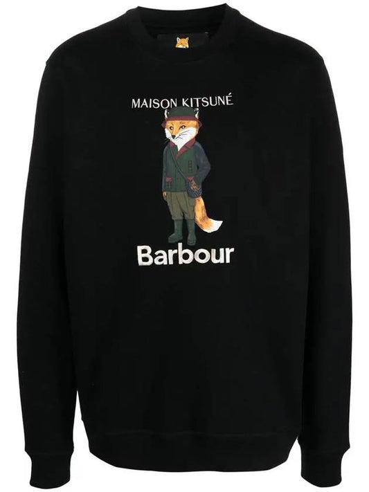 Logo Print Sweatshirt Black - BARBOUR - BALAAN 2