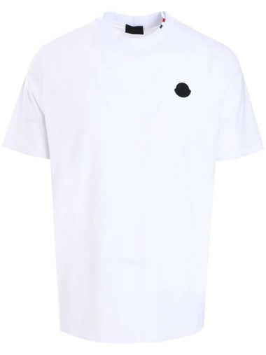 Logo Patch Cotton Short Sleeve T-Shirt White - MONCLER - BALAAN 1