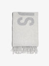 Lecharpe Fringe Logo Virgin Wool Muffler Grey - JACQUEMUS - BALAAN 3