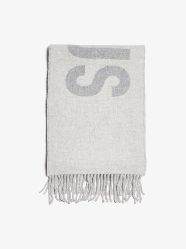 Lecharpe Fringe Logo Virgin Wool Muffler Grey - JACQUEMUS - BALAAN 3