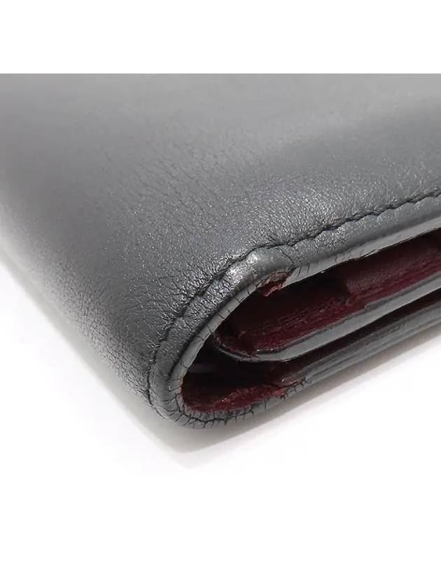 L3000589 Black leather cabochon logo stamping bi fold wallet - CARTIER - BALAAN 6