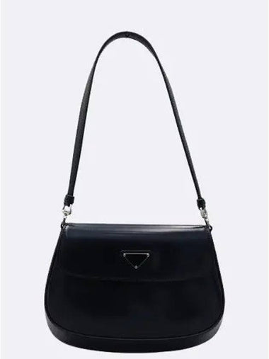 1BD311 Navy color CLEO brushed leather shoulder bag - PRADA - BALAAN 1