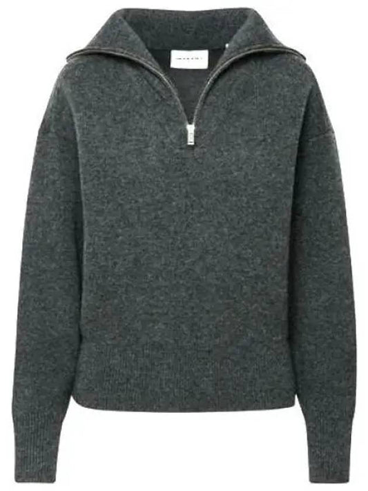 Fancy half zip up neck wool knit anthracite PU0250FAA3L81E02AN 968340 - ISABEL MARANT - BALAAN 1