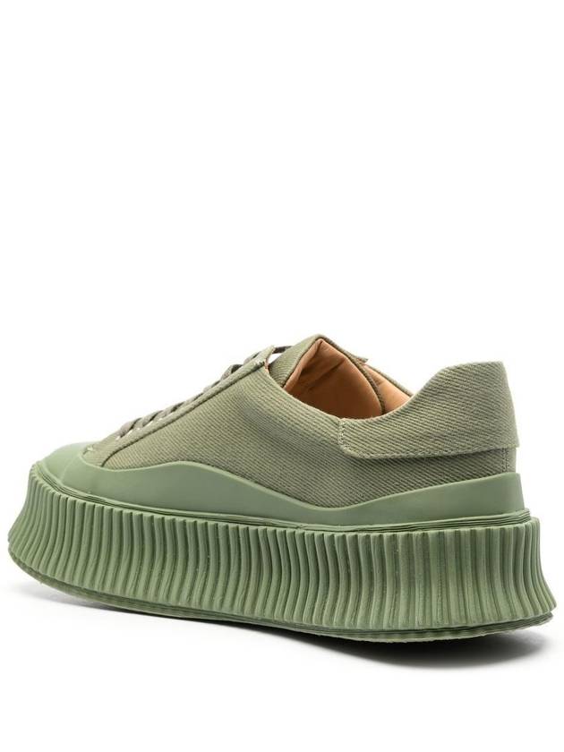 Canvas Platform Low Top Sneakers Green - JIL SANDER - BALAAN 7