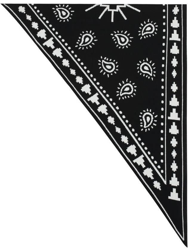 Bandana Knit Scarf Black - MARCELO BURLON - BALAAN 4