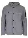 Wappen Patch Seersucker TC Hooded Jacket Dust Grey - STONE ISLAND - BALAAN 2