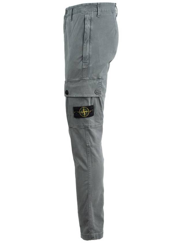 Stone Island Cargo Pants Stretch Broken Twill Organic Cotton 'Old' Effect Gray - STONE ISLAND - BALAAN 3