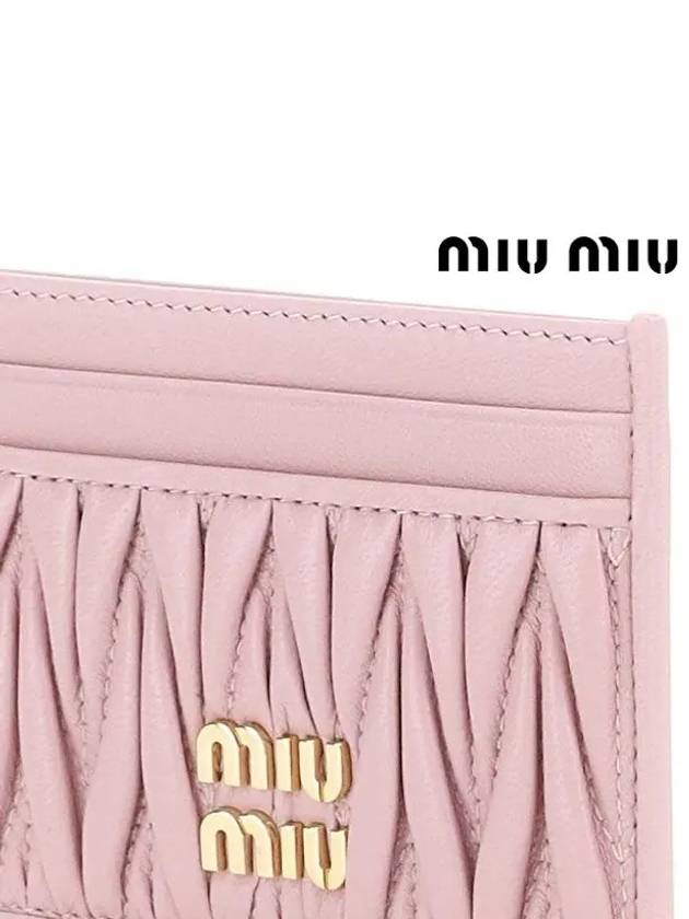 Materasse Nappa Leather Card Wallet Alabaster Pink - MIU MIU - BALAAN 5