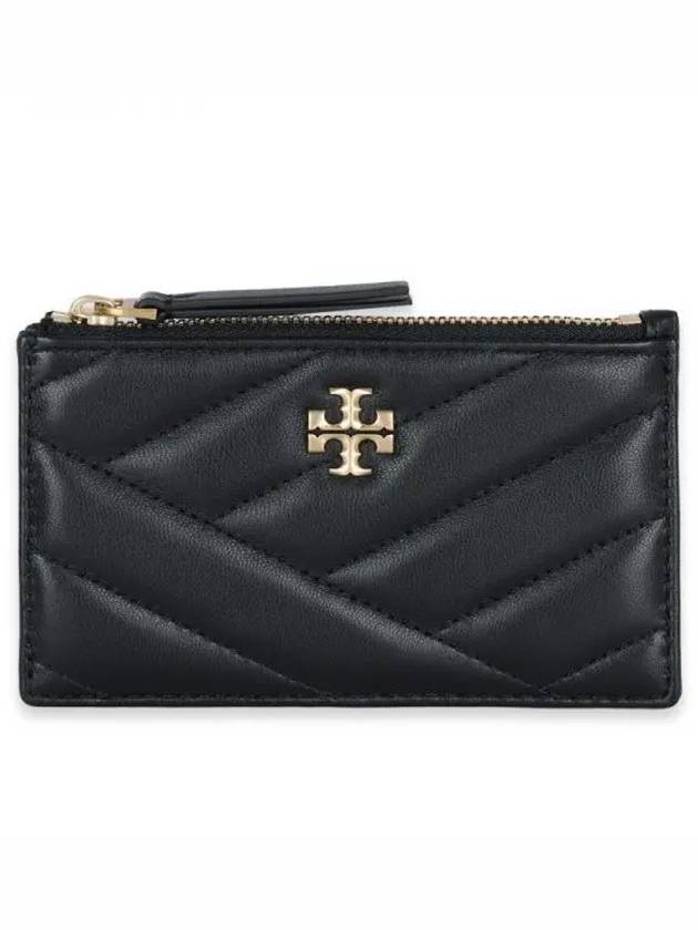 Women s Kira Chevron Zipper Card Wallet Black 156556 001 1065190 - TORY BURCH - BALAAN 1