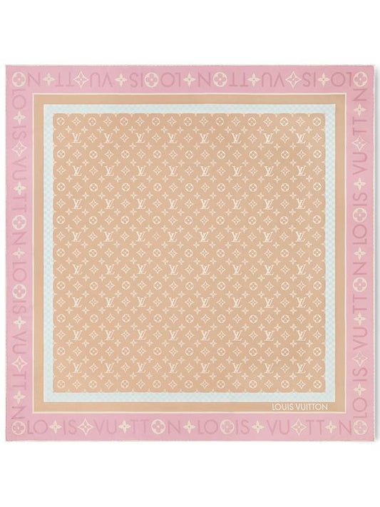 Monogram Infinity Square 90 Scarf Beige - LOUIS VUITTON - BALAAN 2