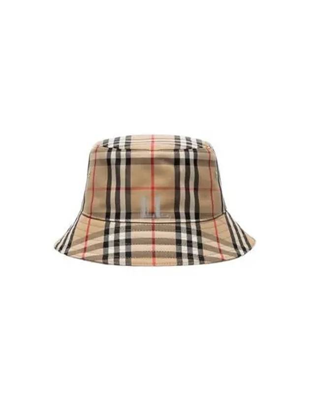 Embroidered Cotton Bucket Hat Beige - BURBERRY - BALAAN 2