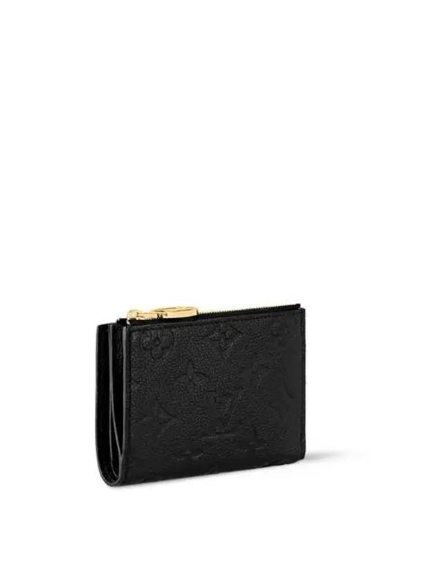 Lisa Monogram Leather Half Wallet Black - LOUIS VUITTON - BALAAN 3