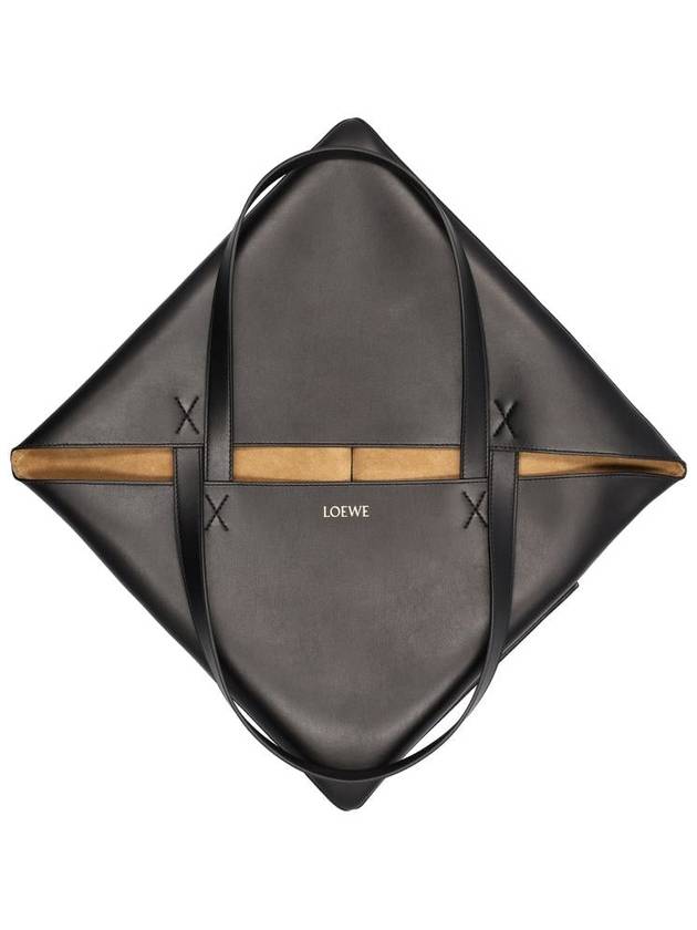 Large Puzzle Fold Calfskin Tote Bag Black - LOEWE - BALAAN 5