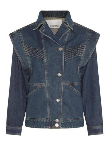 Hamon Denim Jacket Faded Blue - ISABEL MARANT - BALAAN 1