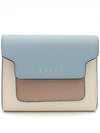 Saffiano Tri-Fold Half Wallet Blue - MARNI - BALAAN 2