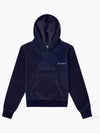 Serif Embroidered Logo Hoodie Navy - SPORTY & RICH - BALAAN 2