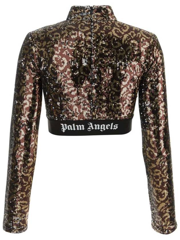 Sweater PWAB038F23FAB0016010 BROWNBLACK ANIMALIER - PALM ANGELS - BALAAN 3