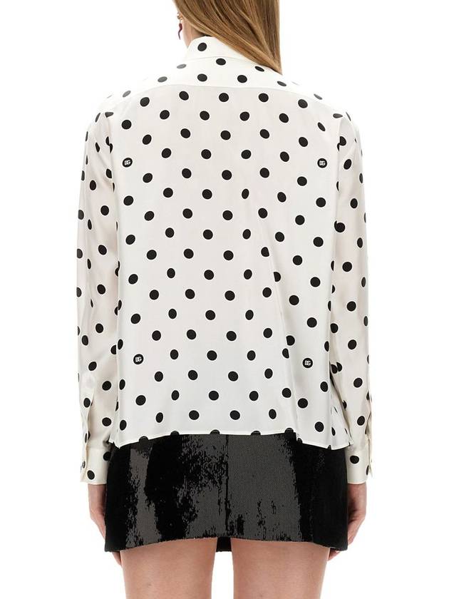 Polka dot silk shirt F5S31TIS1VI - DOLCE&GABBANA - BALAAN 4