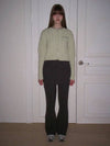 Skirt Layered Bootcut Knit Pants Brown - LETTER FROM MOON - BALAAN 5