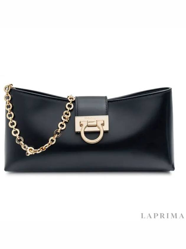 Trifolio Shoulder Bag Black - SALVATORE FERRAGAMO - BALAAN 5