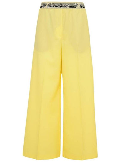 Women's Logo Tape Wide Pants Yellow - STELLA MCCARTNEY - BALAAN 2