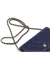 Classic Grained Calfskin Chain Wallet Navy - CHANEL - BALAAN 6