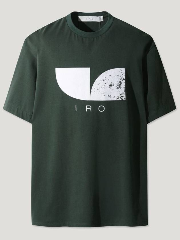 MADELEINE logo semi over cotton T shirt - IRO - BALAAN 4