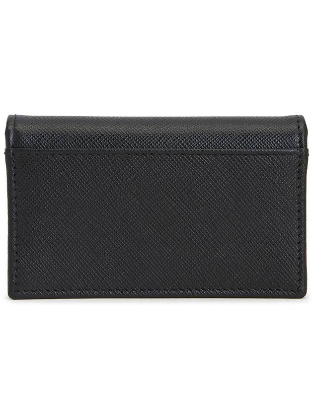 Saffiano Metal Logo Card Wallet Black - PRADA - BALAAN 3