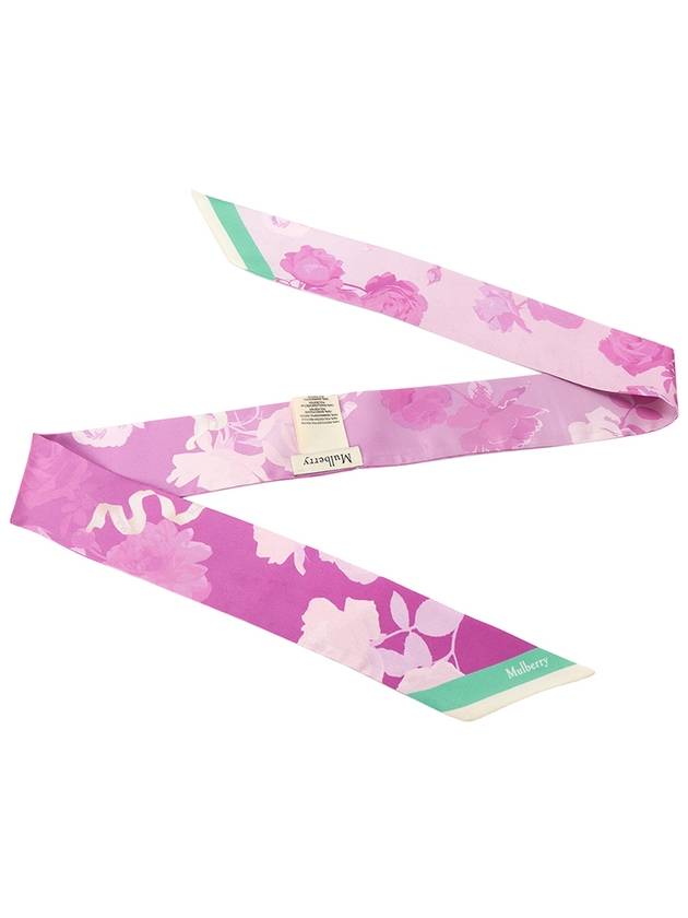 Ombre Floral Skinny Muffler Pink - MULBERRY - BALAAN 4