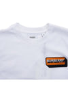 Logo Applique Cotton Short Sleeve T-Shirt White - BURBERRY - BALAAN 4