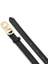 Gancini Leather Belt Black - SALVATORE FERRAGAMO - BALAAN 4