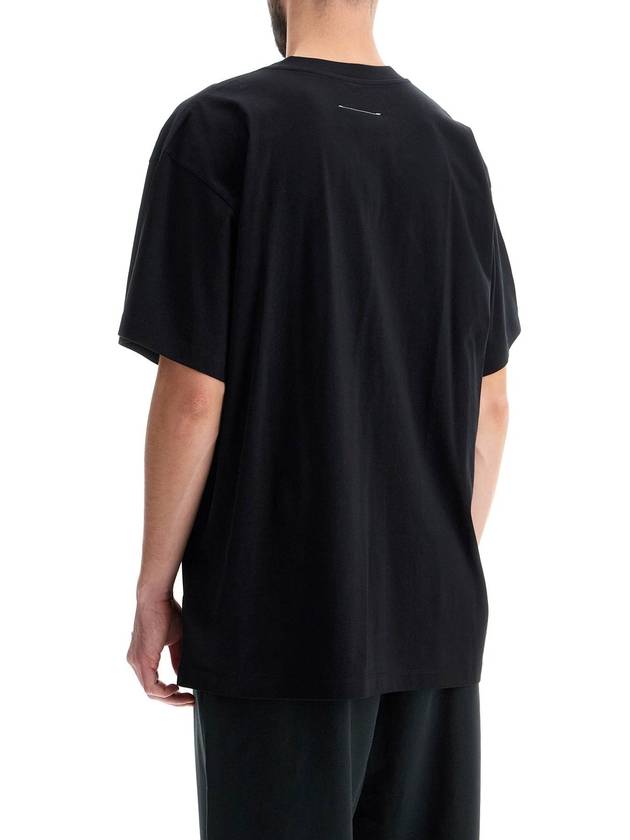 Cotton Short Sleeve T-Shirt Black - MAISON MARGIELA - BALAAN 4