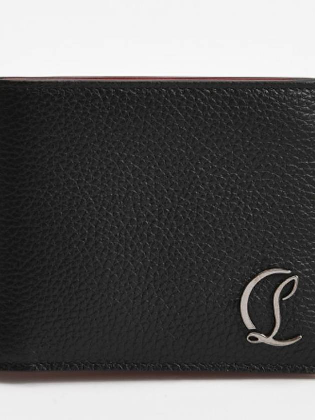 Logo two tone bifold wallet black red - CHRISTIAN LOUBOUTIN - BALAAN 3