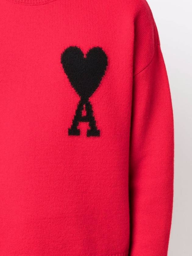 S M size red black big heart knit UKS002 - AMI - BALAAN 2