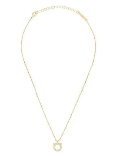 Gancini Crystals Necklace Gold - SALVATORE FERRAGAMO - BALAAN 2