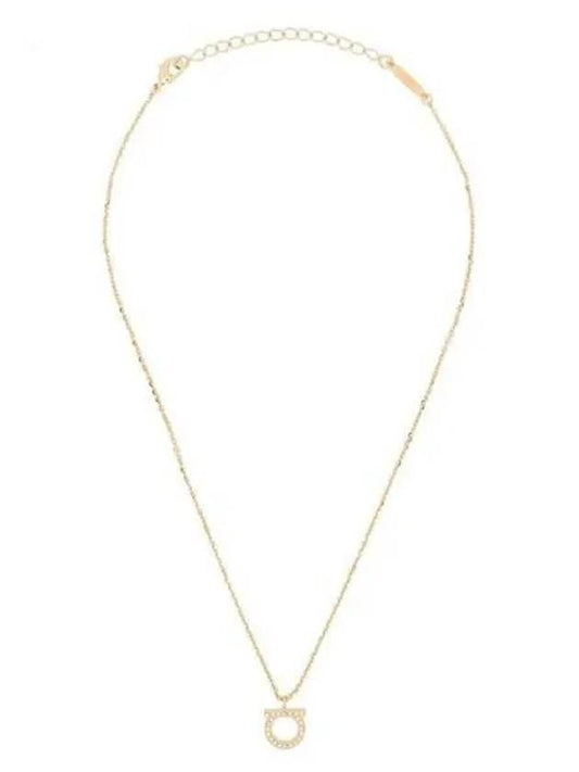 Gancini Crystals Necklace Gold - SALVATORE FERRAGAMO - BALAAN 2