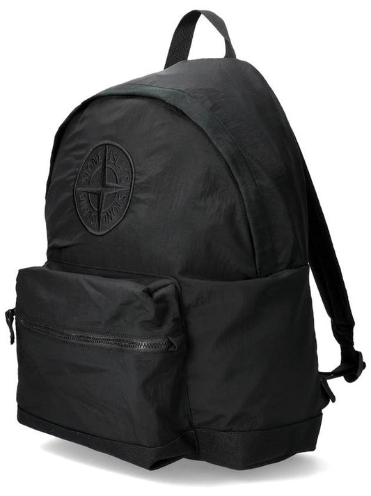 Compass Logo Nylon Backpack Black - STONE ISLAND - BALAAN 2