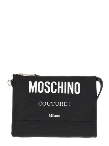 Clutch Pouch 84018201 2555 BLACK - MOSCHINO - BALAAN 1