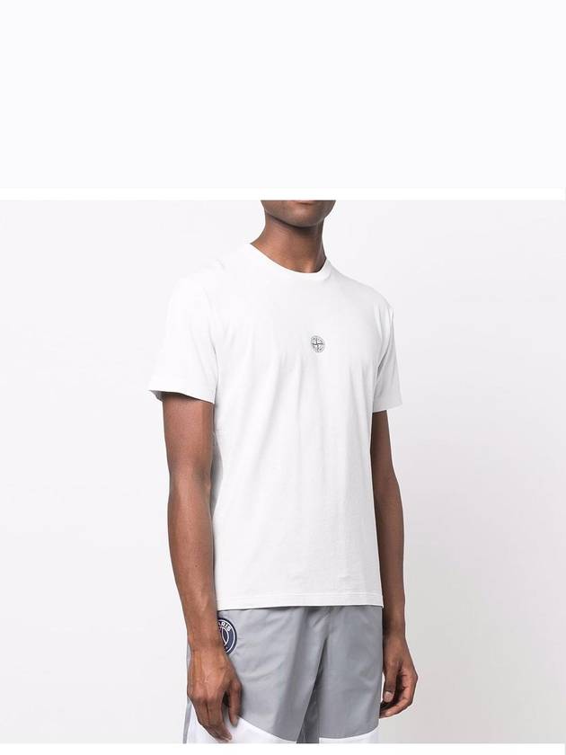 Solar Eclipse Print Short Sleeve T-Shirt Ice - STONE ISLAND - BALAAN 5