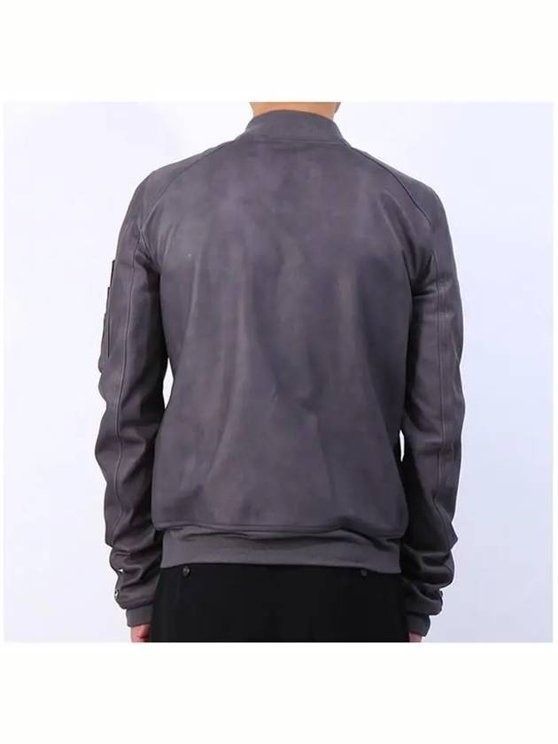 Raglan Calfskin Bomber Jacket Purple Grey - RICK OWENS - BALAAN 4