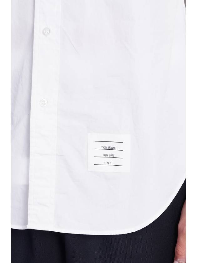 Men's Poplin Grosgrain Armband Classic Long Sleeve Shirt White - THOM BROWNE - BALAAN 6