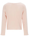 Boat Neck Long Sleeve Knit Pink 4 Colors - CALLAITE - BALAAN 2